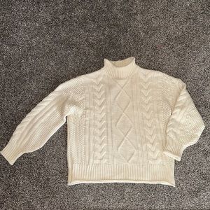 White Chunky Knit Sweater